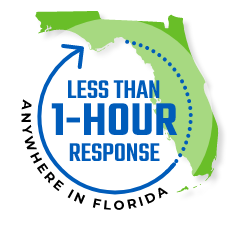 Less than 1-hour Response Anywhere in Florida