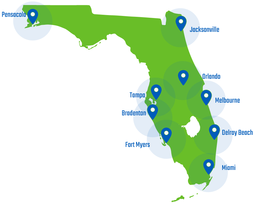 RRT Locations throughout Florida