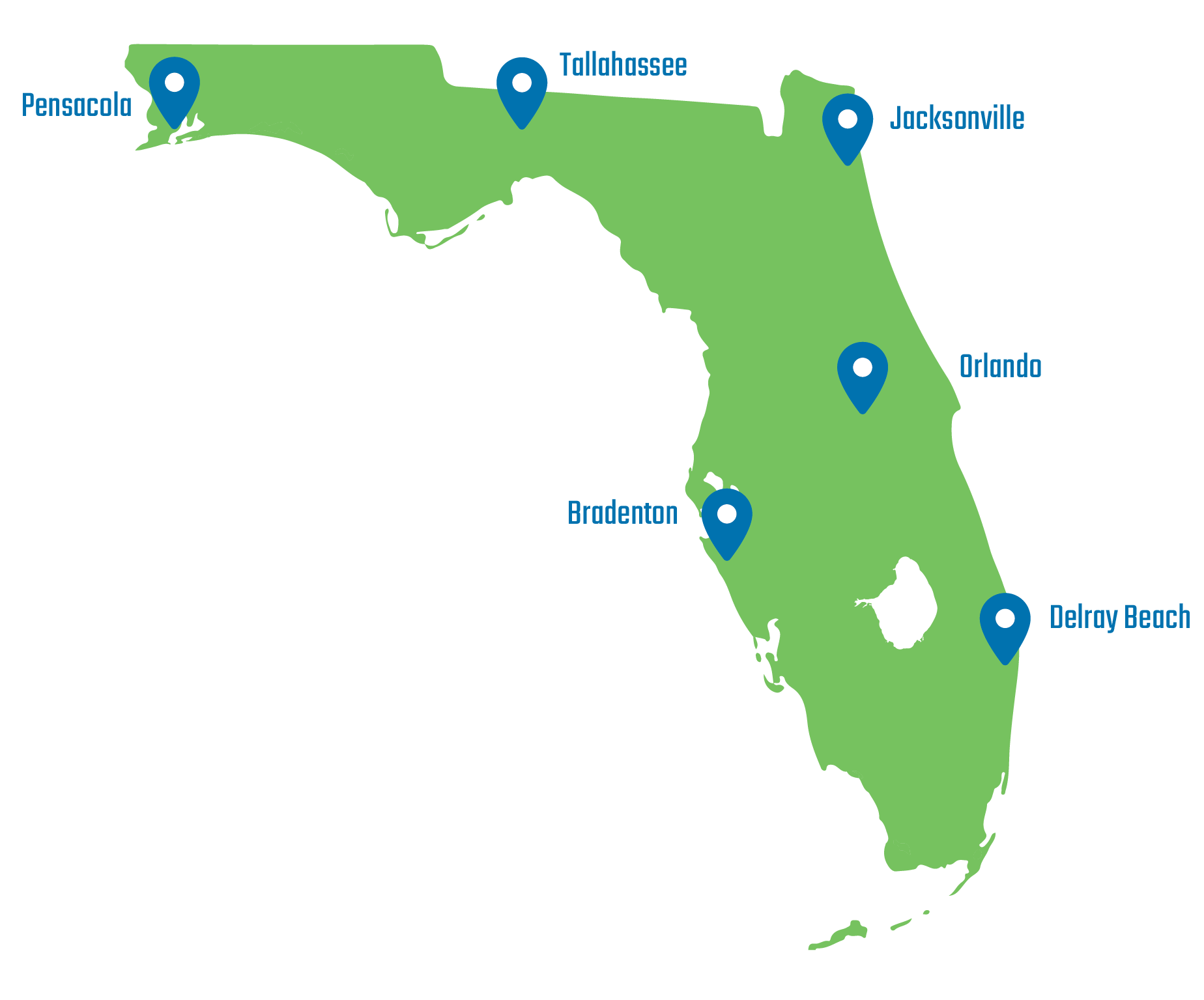 RRT Locations throughout Florida